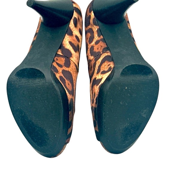 Style & Co Women's Peep Toe Celine Leopard Print Heels - Picture 5 of 5
